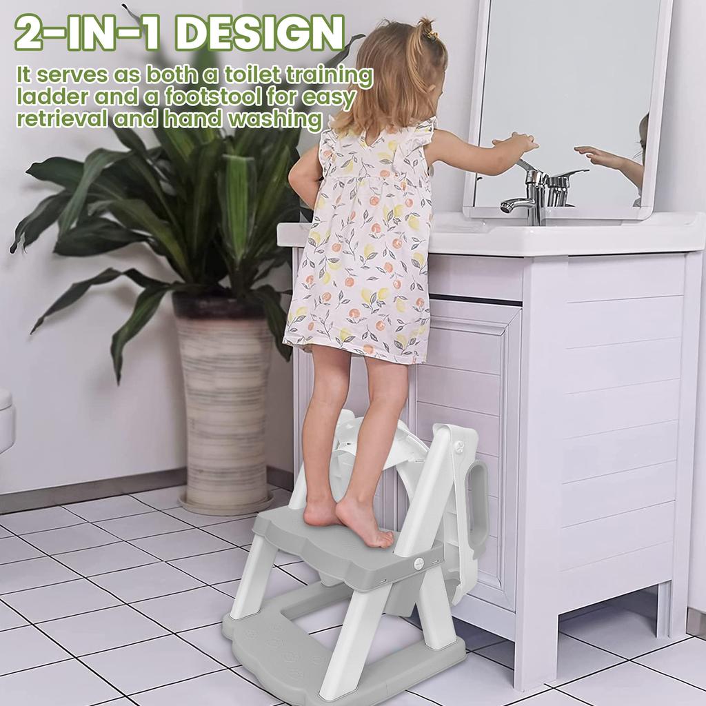 New Foldable Children's Toilet Seat Portable Baby Potty Training Toilet Cushion Toddler Auxiliary Pot Step Stool Urinal