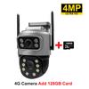 Dual Lens 4G IP Camera 8MP 4K Waterptoof Outdoor Surveillance Monitor Smart Home Night Vision V380 Pro CCTV Security Protection