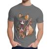 Summer Man T Shirt Mysterious Girl Kitsune Good Cotton Round Collar Cartoon Design T