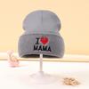 Embroidery Knitted Hat Dopamine Color Warm Windproof Cover Wool Hat Moisture