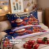 3pcs Merry Christmas Santa Claus print coreless duvet cover set multi size dormitory bedding holiday decoration machine washable