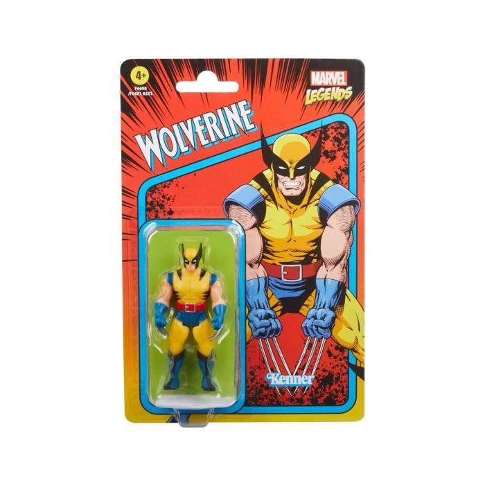 Figurine Wolverine 10 cm - HASBRO - Marvel Legends Retro Collection - Blanc - Licence Marvel - Adulte