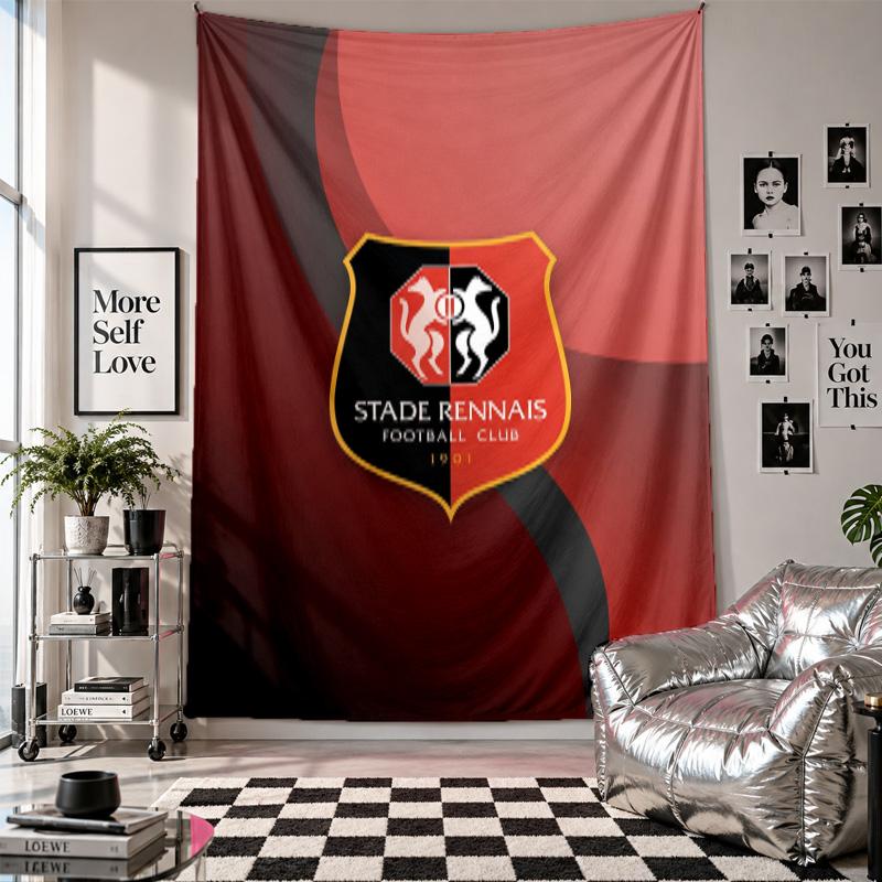 Stade Rennais FC Wall Tapestry Home Decor Wall Hanging Cloth for Bedroom Living Room Background