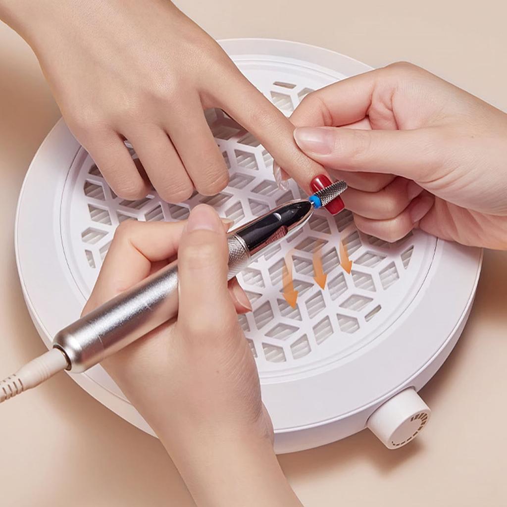 Nail Dust Collector Low Noise 4500RPM Nail Vacuums Cleaner Turbines Brushless Nail Dust Remover for Nail Polishing
