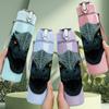 1PC Ferocious Dinosaur Head 750ml Color Plastic Sports Water Bottle Leakproof Flip Straw Lid Suitable for Sports Office Home Use
