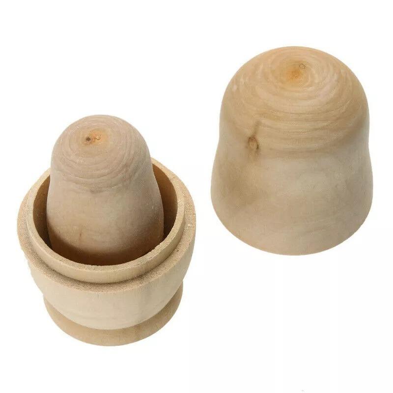 5 шт DIY неокрашенная кукла пустая деревянная заготовка эмбрионы русская матрешка игрушка — фото 8