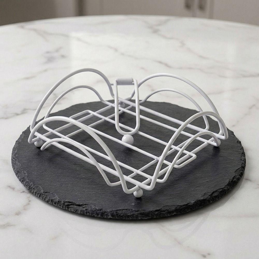 Modern Metal Napkin Holder Square Shape Napkin Tray Iron Art  Tissue Rack  Tabletop Display