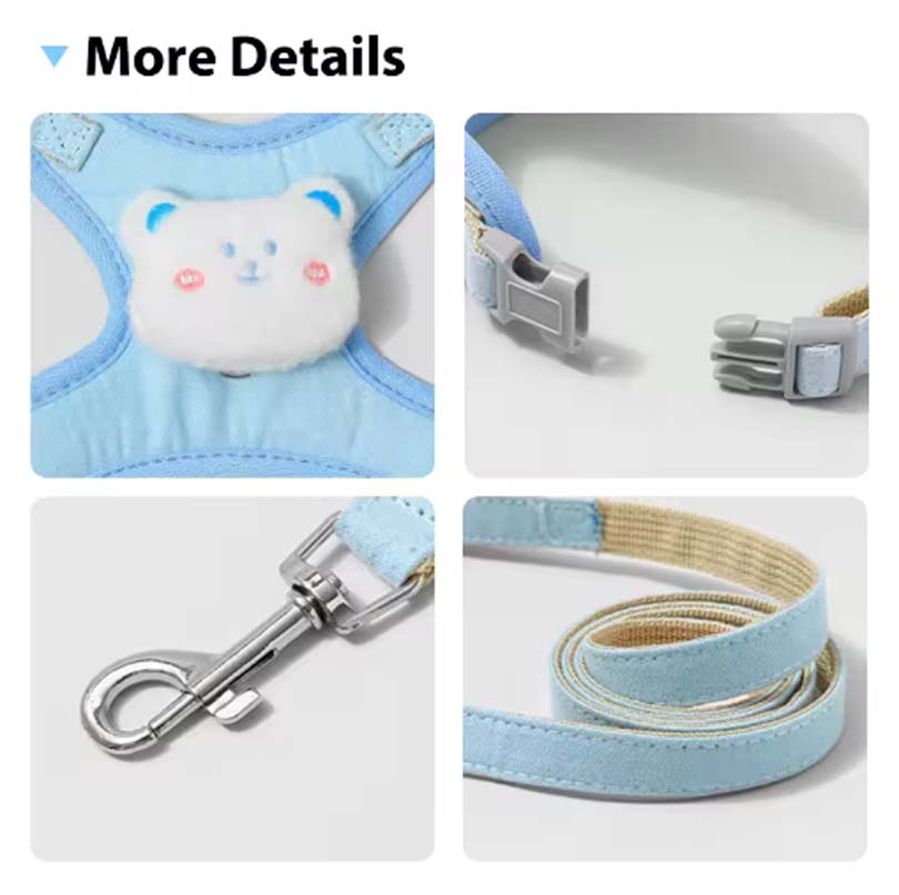Vest-Style Puppy Leash Cat Walking Harness Teddy Bichon Bear Small Cat Chest Strap Out Cat Chain Pet Accessory