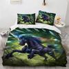 Cartoon Unicorn Duvet Cover Floral Bedding Set Microfiber Flying Horse Comforter Cover Full Queen For Boys Girls Bedroom Decor