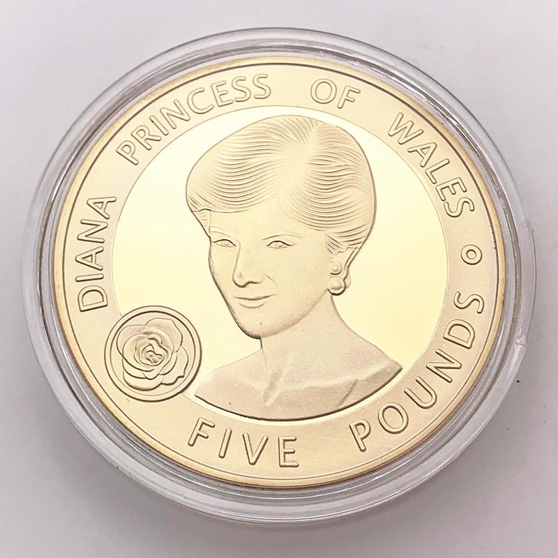 Princess Diana Gold-Plated Commemorative Coin Badge