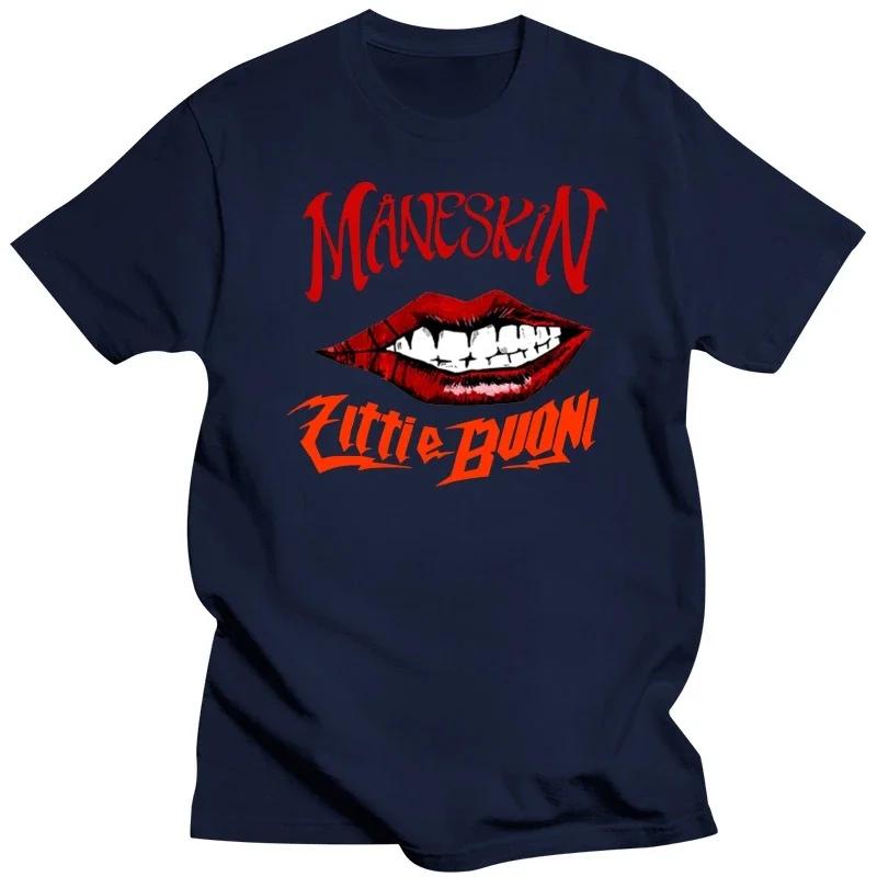 Unisex Maneskin T Shirt 2021 New Summer Fashion Men Casual Hip Hop T-Shirt Hot Male Harajuku Kawaii Tee Shirt Tshirts