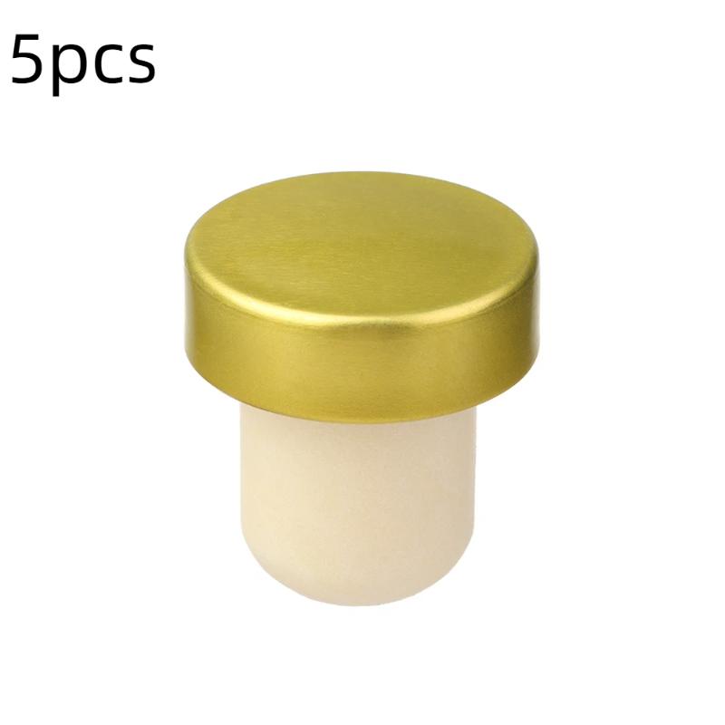 5pcs T-shaped Wine Corks Wine Stoppers Bottle Stoppers Reusable Wine Bottle Stopper Sealing Plug Bottle Cap For Wine