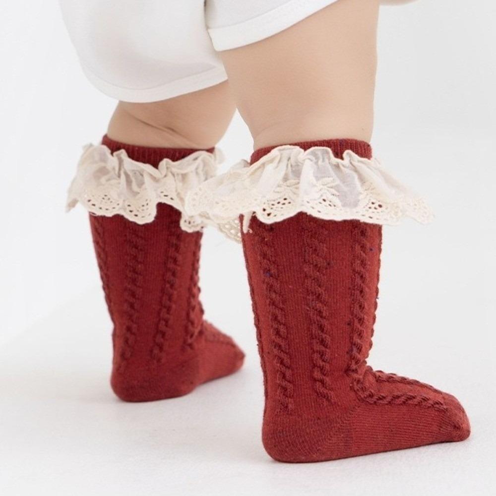 Sweat-absorbing Toddler Hosiery Red Princess Socks New New Year Socks  Kids