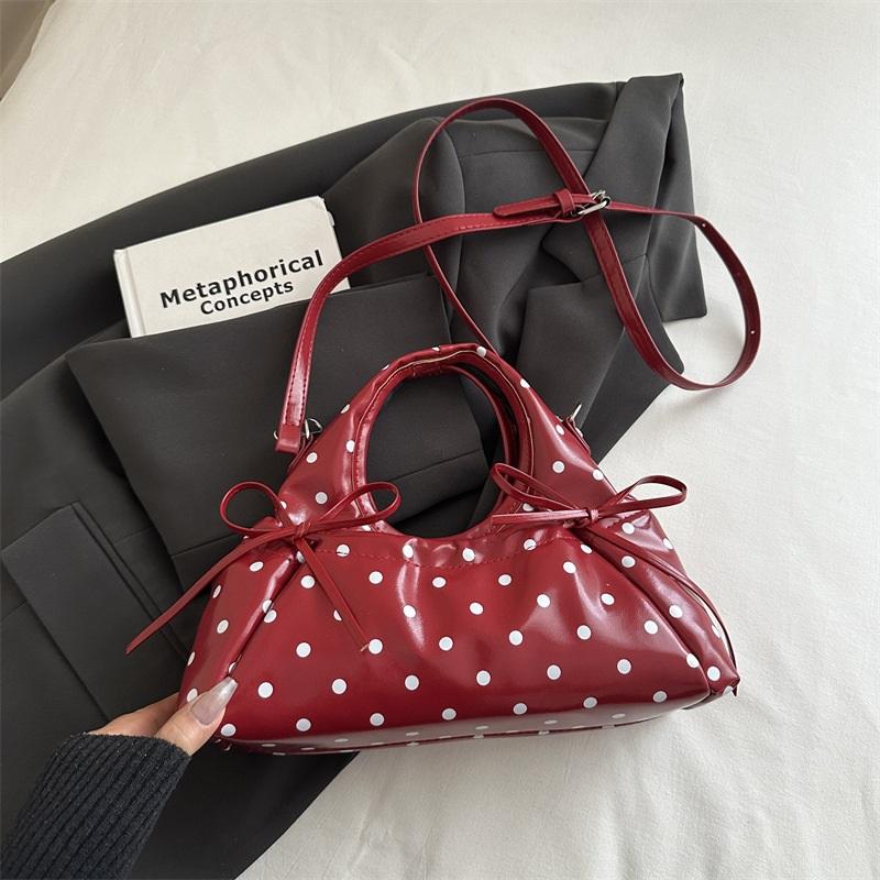 Korean Ballet Style Bow Handbag, High-looking And Light Luxury Shoulder Crossbody Bag
