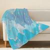 Hemmed Flannel Blanket Cartoon Ghost Series, Soft Flannel with Starry Sky Clouds, Cozy for Home & Couch Napping, Ideal Christmas & Halloween Decor