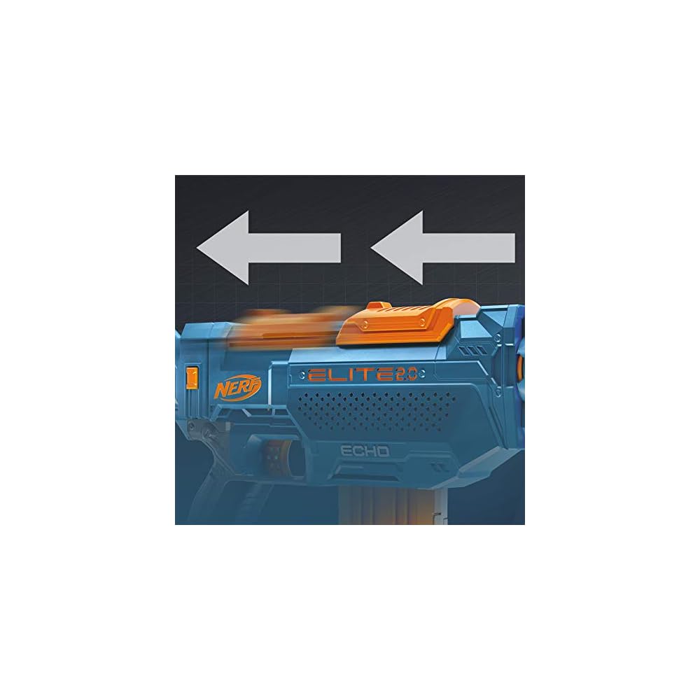 Hasbro Nerf Elite 2.0 Echo CS-10 Manual Blaster with 24 Darts and Clip, Removable Stock and Barrel, Outdoor Toy
