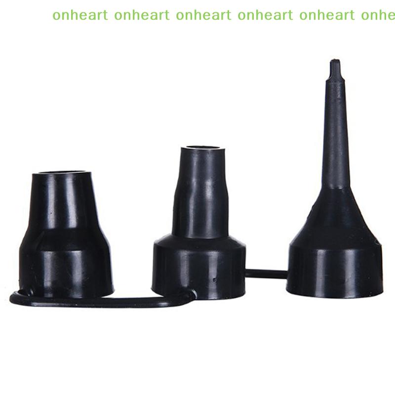 [C]3 Sizes Nozzle Pump Nozzle Head Air Inflator Adaptor Replacement Nozzles Black Air Nozzle of Blower Charging Pump