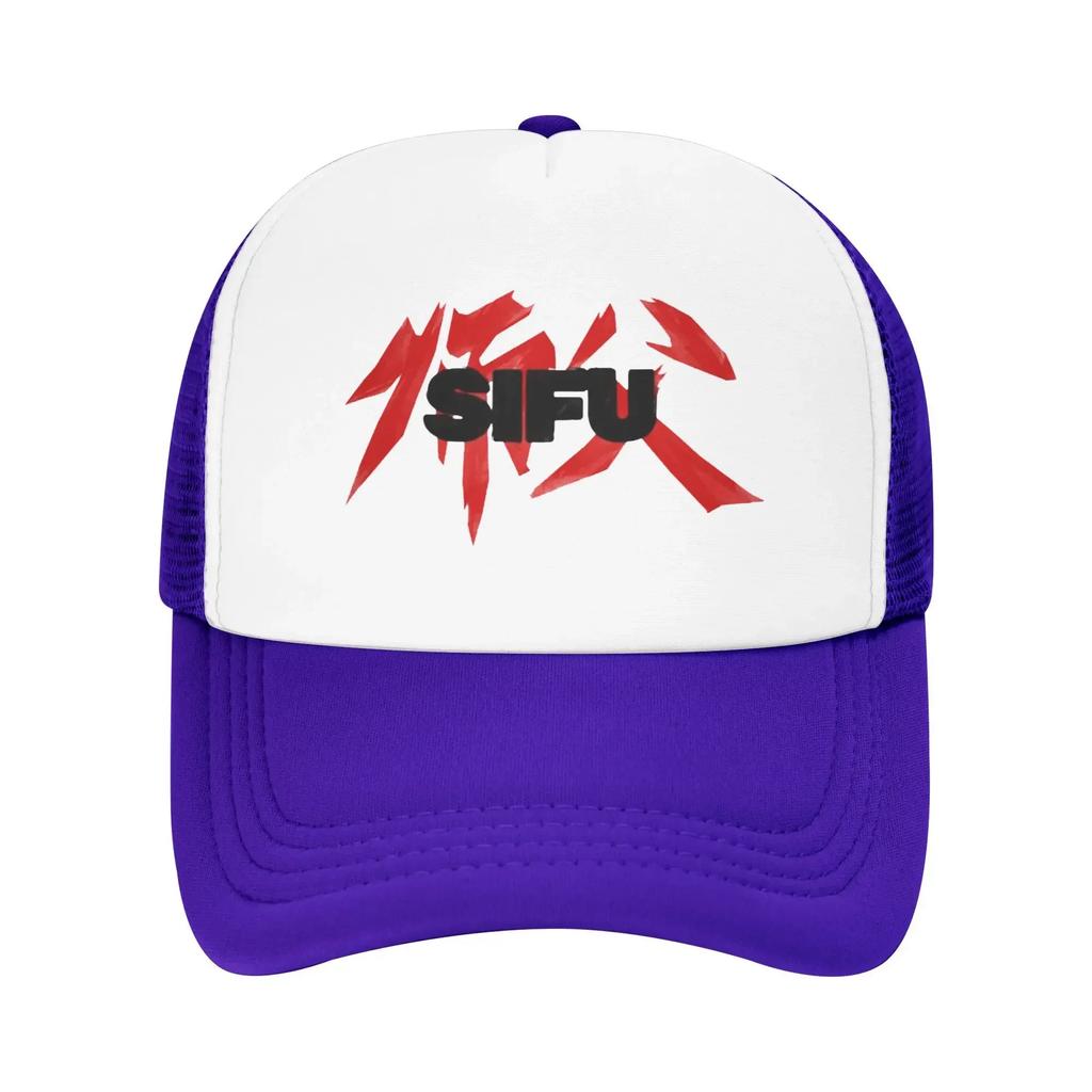 Red Chinese Si Fu Kong Fu Ving Wing Tsun Camping Mesh Baseball Caps Women Printing Male Beach Sunscreen Hat Trucker Cap