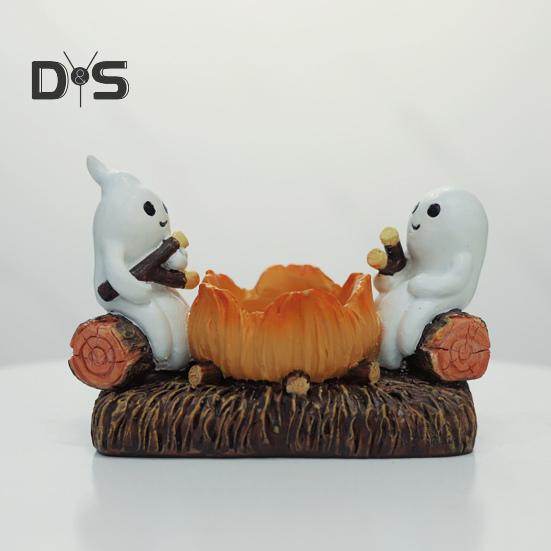 Geister Kerzenhalter Lagerfeuer - Gruselige Halloween Deko Mit Geister-Figuren
