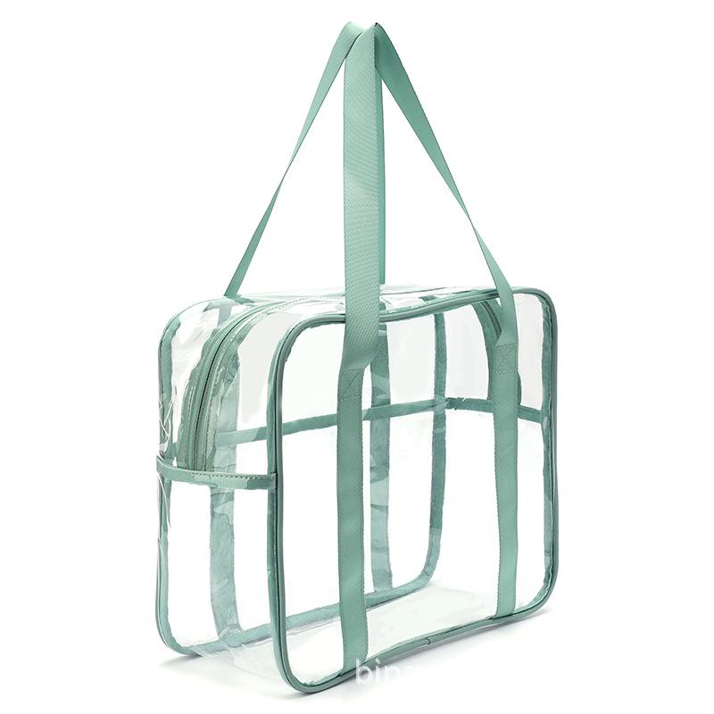 Large Capacity Transparent PVC Makeup Bag for Women - Portable Travel Cosmetics Storage