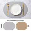 1pc PU Placemats Dining Table Waterproof Heat-Resistant Non-Slip Table Mat Nordic Style Cup Mat Washable for Dining