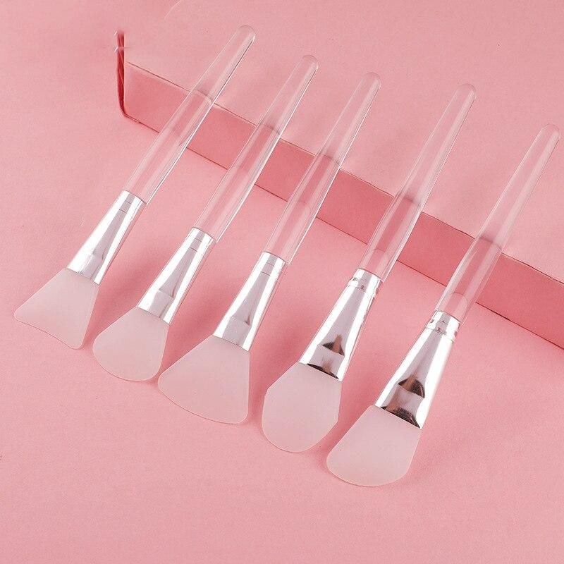 5pcs Professional Silicone Mask Brush DIY Home Salon Silicone Facial Mud Mixing Brush for Skin Care Reusable Cosmetic Tool