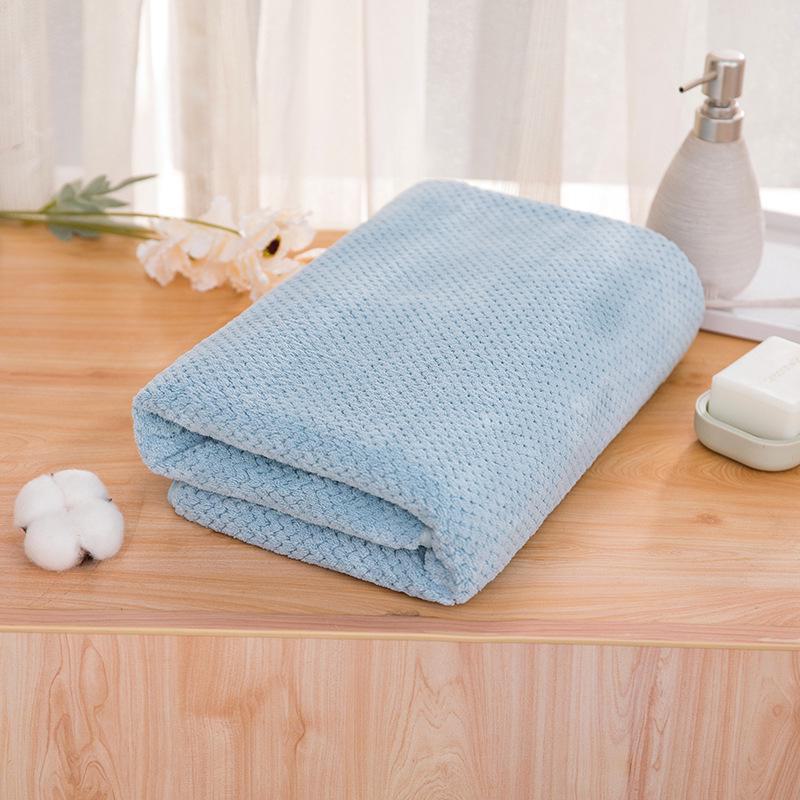 Pineapple Coral Fleece Bath Towel - Absorbent, Hair-Free, Soft, Large Square for Men & Women