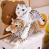 Neues Simulations-Liegendtiger-Plüschtier, Leopard-Löwen-Plüschtier, Kinderschlafkissen, Stoffpuppe