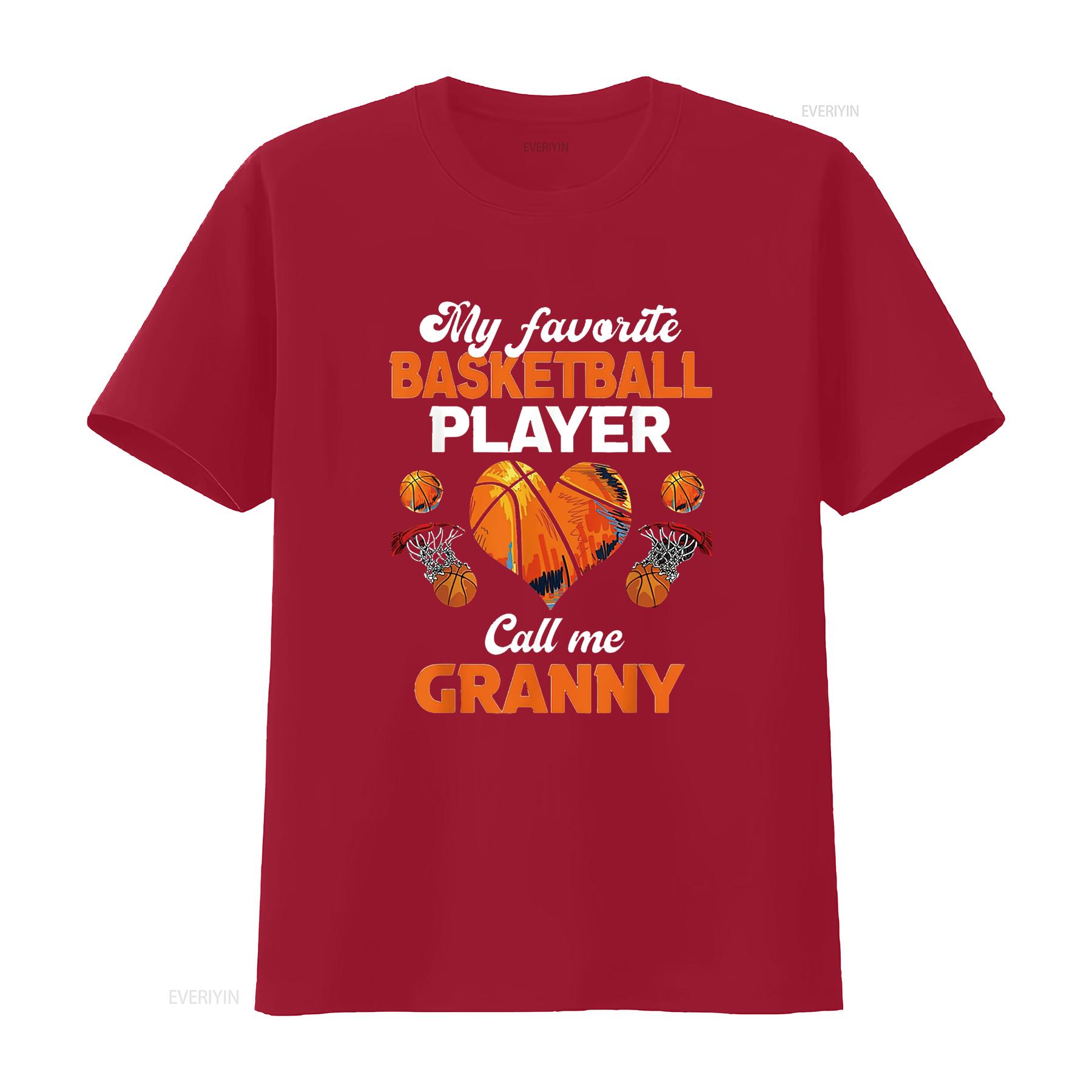 

Womens My Favorite Basketball Player Calls Me Granny T Shirt Black 2XL vintage Washed Slightly Versatile Casual S