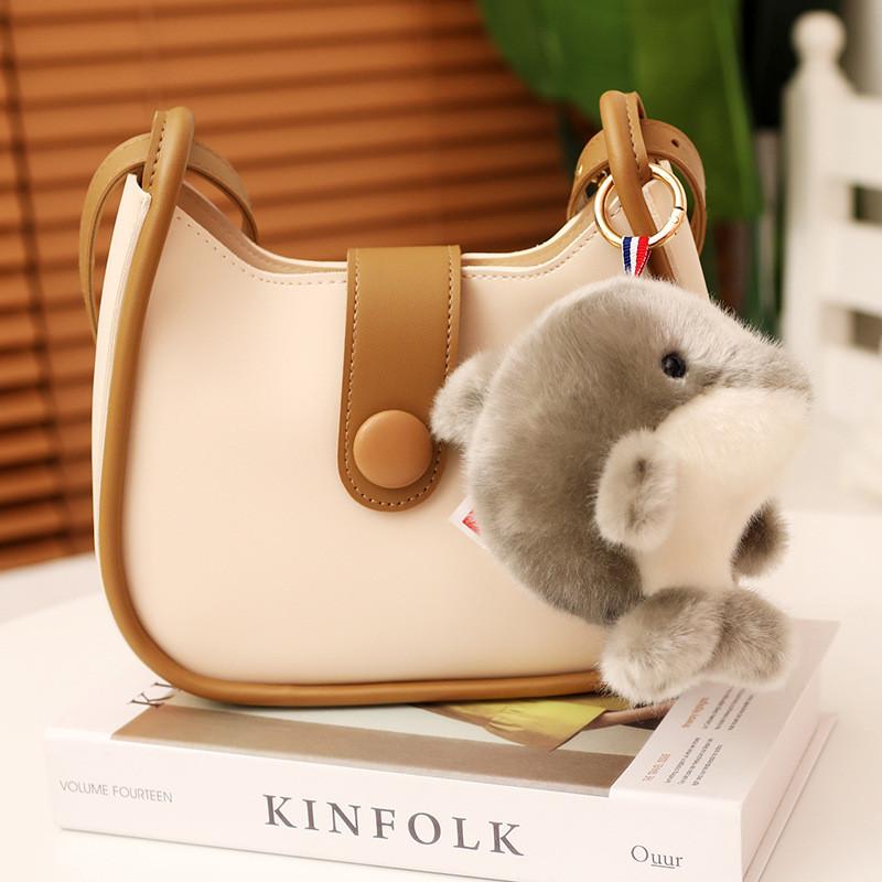Fluffy And Cute Plush Animal Character Keychain Ideal For Bag Charm And Gift