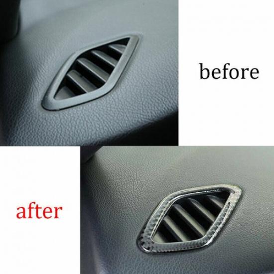 For Benz GLA CLA Real Carbon Fiber 2013-19 Cover Trim Dashboard Side Outlet Vent