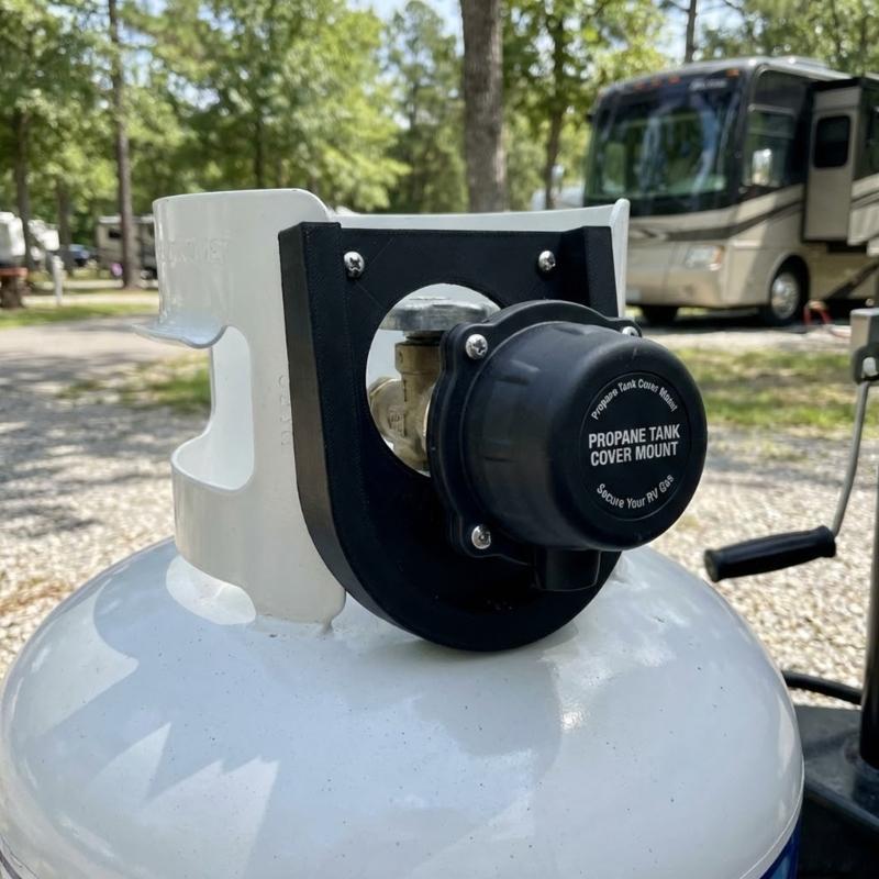 Shockproof ABS Gas Tank Cover Holder Support For Trailers Campers Motorhome Camping Outdoor Travel Secure Mounting Bracket