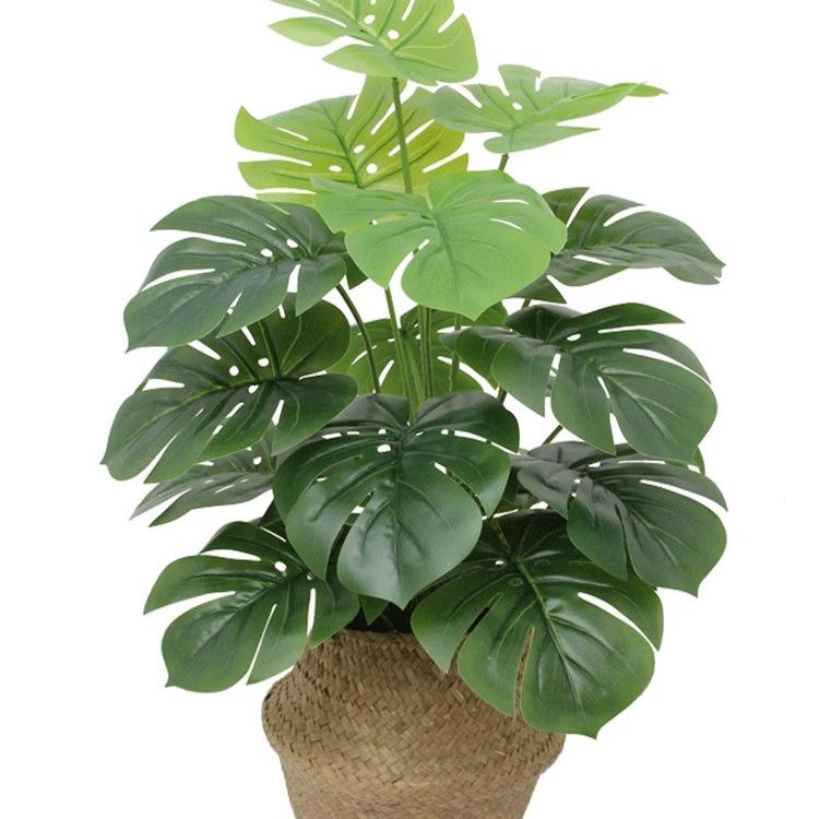 Artificial Bionic Green Plants: Floor-Standing Turtle Back Leaves Ornament for Living Room and Bedroom Decor