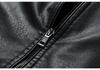 Men's Trendy Leather Stand Collar Motorcycle Jacket for Autumn and Winter