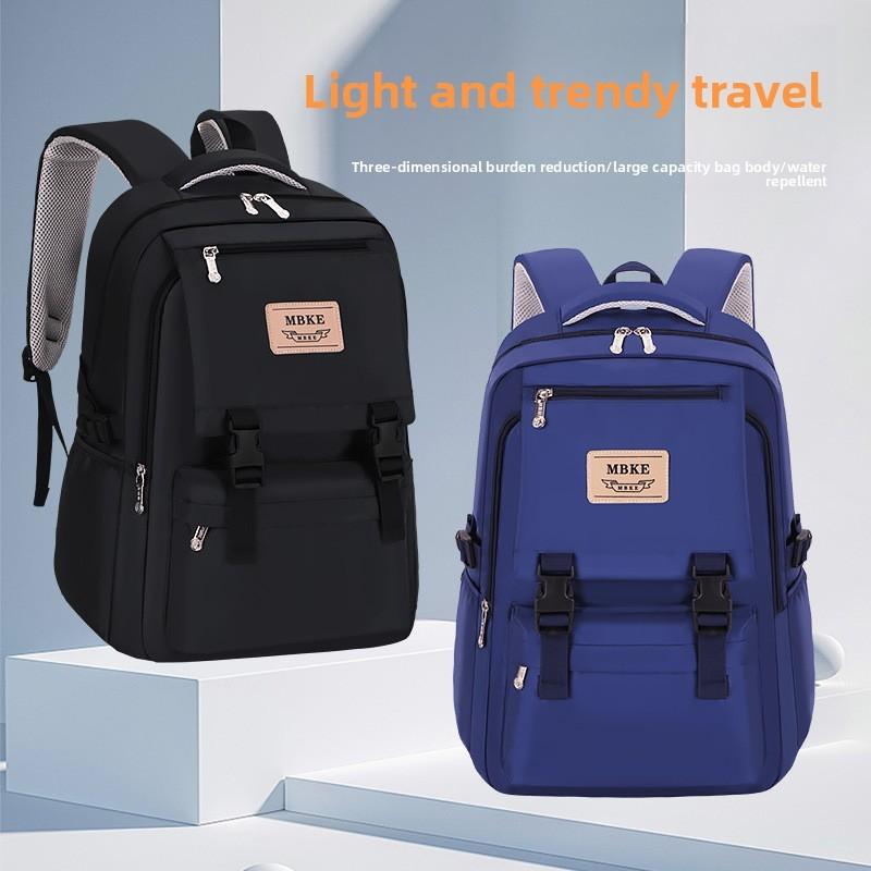 Unisex Oxford Cloth Large Capacity Mbke Letter School Backpack With Antiwater Tech For Education Use