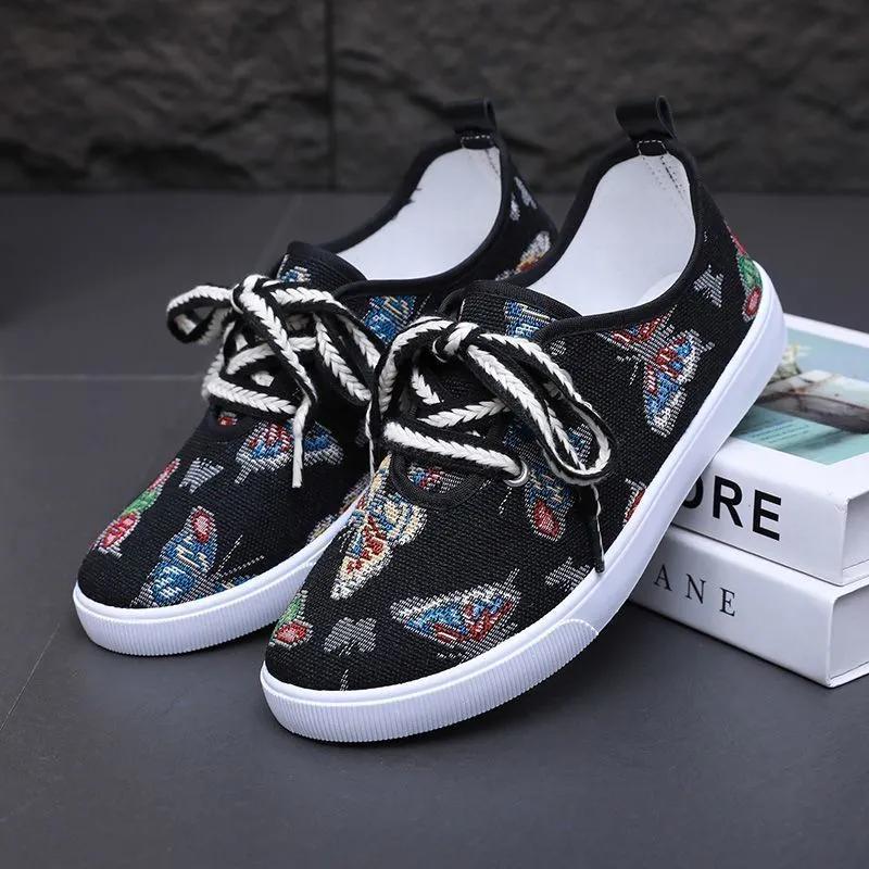Women Cute Round Toe High Quality Anti Skid Canvas Shoes Lady Cool Comfort Spring & Summer Shoes for Student Ab605