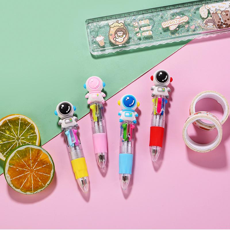 Korean Cute Animal Head 4-Color Click Ballpoint Pen