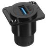 USB Panel Socket Pass Through Bulkhead Adapter Waterproof Cable Data Extension 30 Mount Coupler