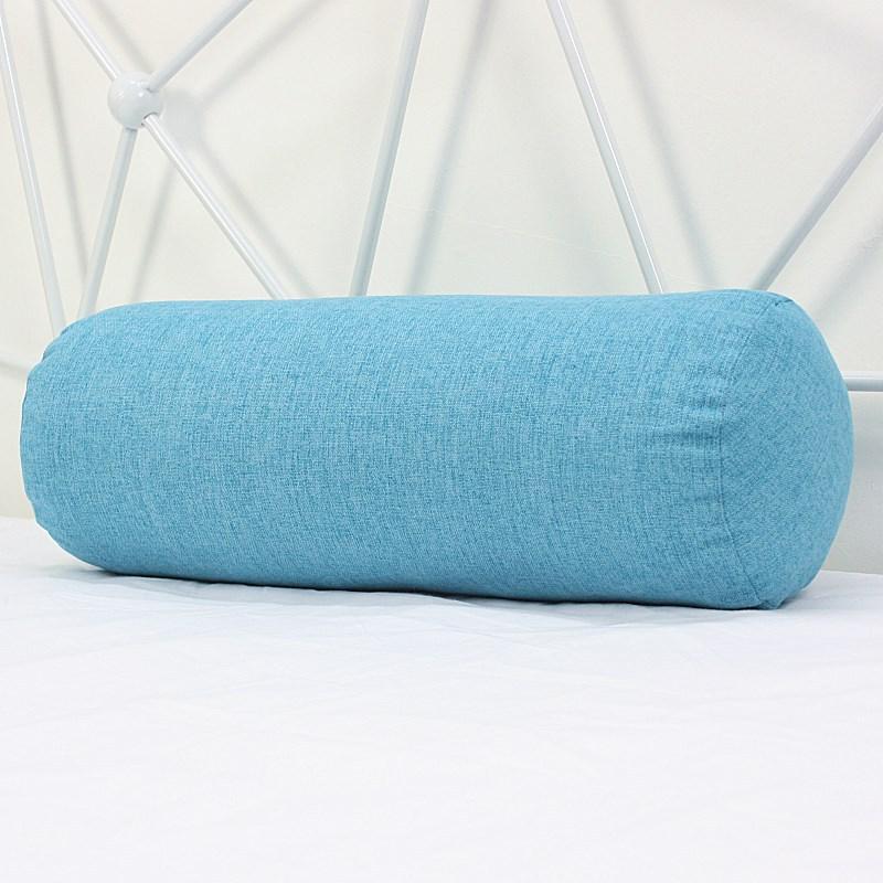 Long Pillow for Beds Cylinder Support Waist Leg Cushion Simple Solid Color Sun Lounger Backrest Pad Home Office Decor