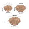 3pcs Imitation Rattan Woven Snacks Storage Basket Multipurpose Round Shaped Bread Fruit Serving Tray Desktop Candy Plate