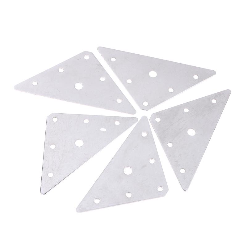 1Set (5 Triangle Codes 5Bag Screws) Stainless Steel Corner Code Triangle Connector Flat Angle Iron Fixed Lamination Accessories