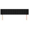 VidaXL Tête de lit avec oreilles Noir 163x16x78-88 cm Tissu3119210