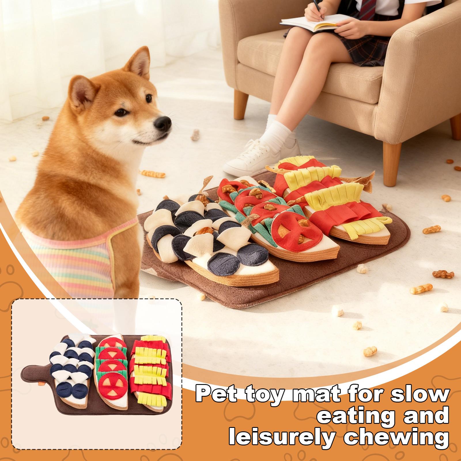 

Собачья вокальная игрушка, коврик для вынюхивания питомца, коврик-медленная кормушка, потребляющий энергию и физическую силу, игрушка для прятания еды One Size