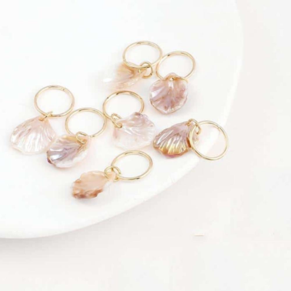 20pcs Metal Cuff Clips Shell Hair Rings Set Headwear Hair Braid Tubes Dreadlocks Beads  Decor