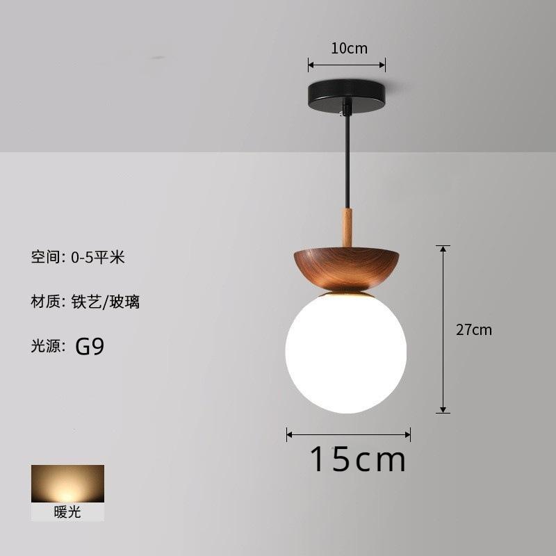 Lampen für Wohnzimmer Japanische Eingangstür Loggia Luftkorridor Flur Nordisch Balkon Runde Kugel Türleuchte LED Deckenleuchte