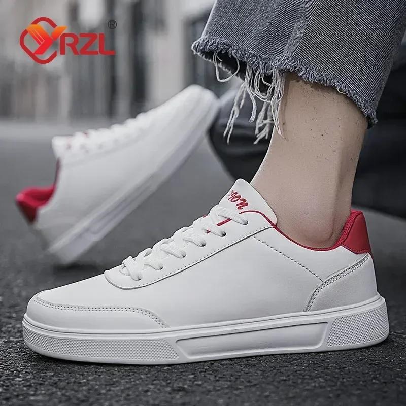 YRZL Weiße Schuhe Herren Paare Lässige Skateboard-Schuhe Bequeme Sneaker Leichtgewichtige Walking Damen Tennisschuhe Übergröße 36-46