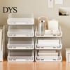 Vertical File Sorter Double Layer Desktop Storage Rack, Stackable Clear PP Organizer, Financial Document Space Saving Holder, for Office School