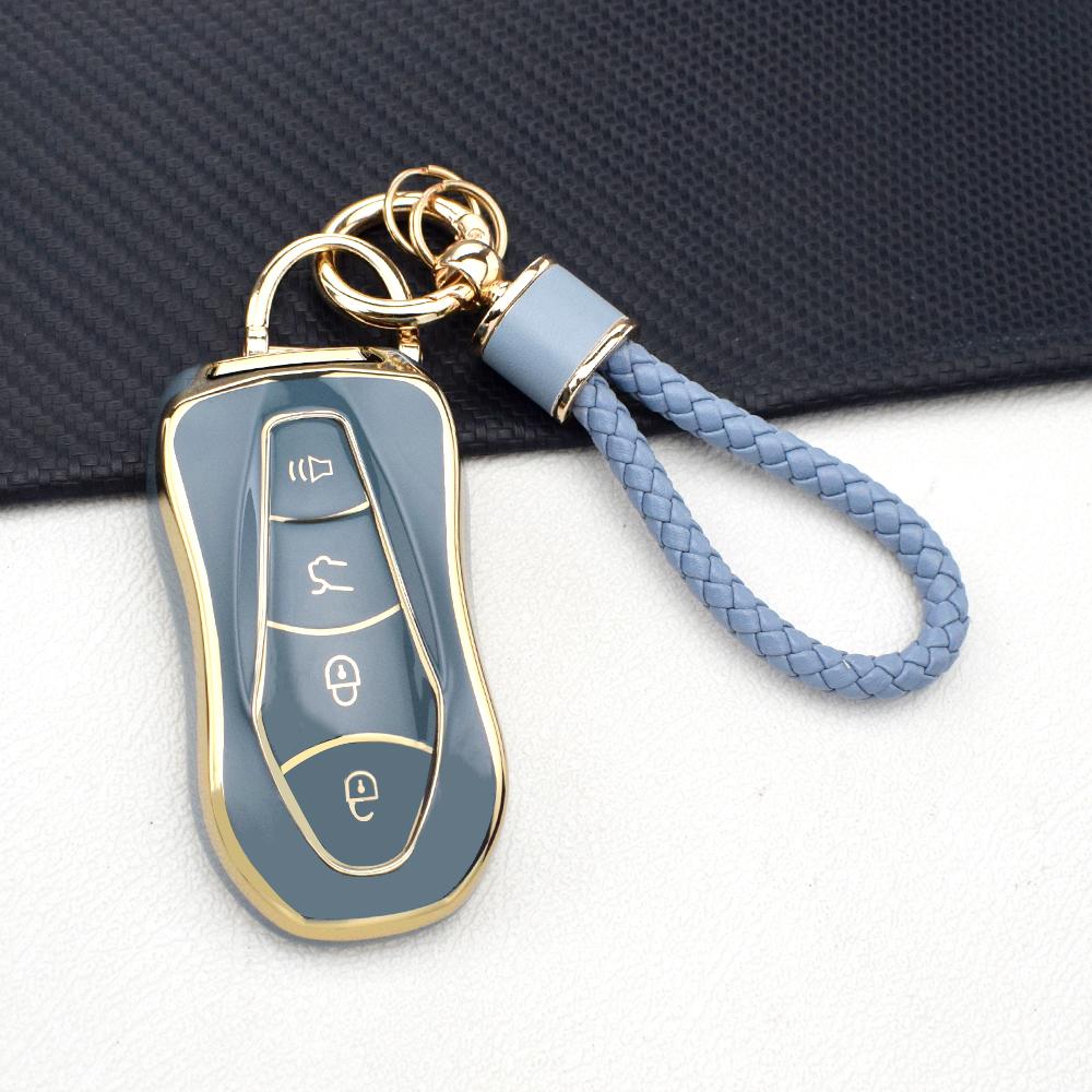 Tpu Key Fob Case For Geely Atlas Pro/Boyue/Tugella/Azkarra Fy11/Emgrand Gs/X6 Suv/Ec7 -Protective Cover With Keychain Accessory