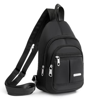 Sportliche Brusttasche, multifunktionaler Schrägschulter-Rucksack mit mehreren Reißverschlussfächern, Seitenrucksack zum Reiten, geeignet für