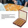 Chinese Chess Set Xiangqi Game Traditional Aluminium Golden Comfortable Touch with Storage Case Board Game for Collection